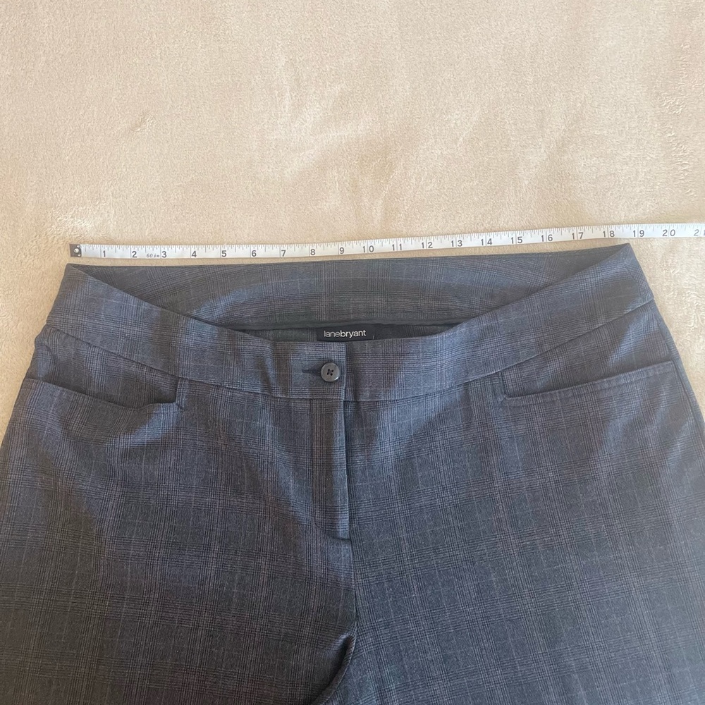 Lane Bryant Plaid Wide Leg Petite Trouser Pants - Size 18 - Picture 9 of 14